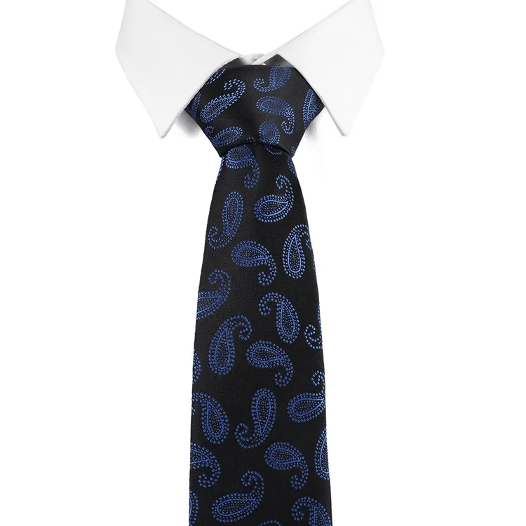 Шелк wovenJacquard галстуки для мужчин деловые свадебные костюмы 7,5 см Узкие галстуки с широкой шеей тонкие аксессуары Gravatas - Цвет: L117