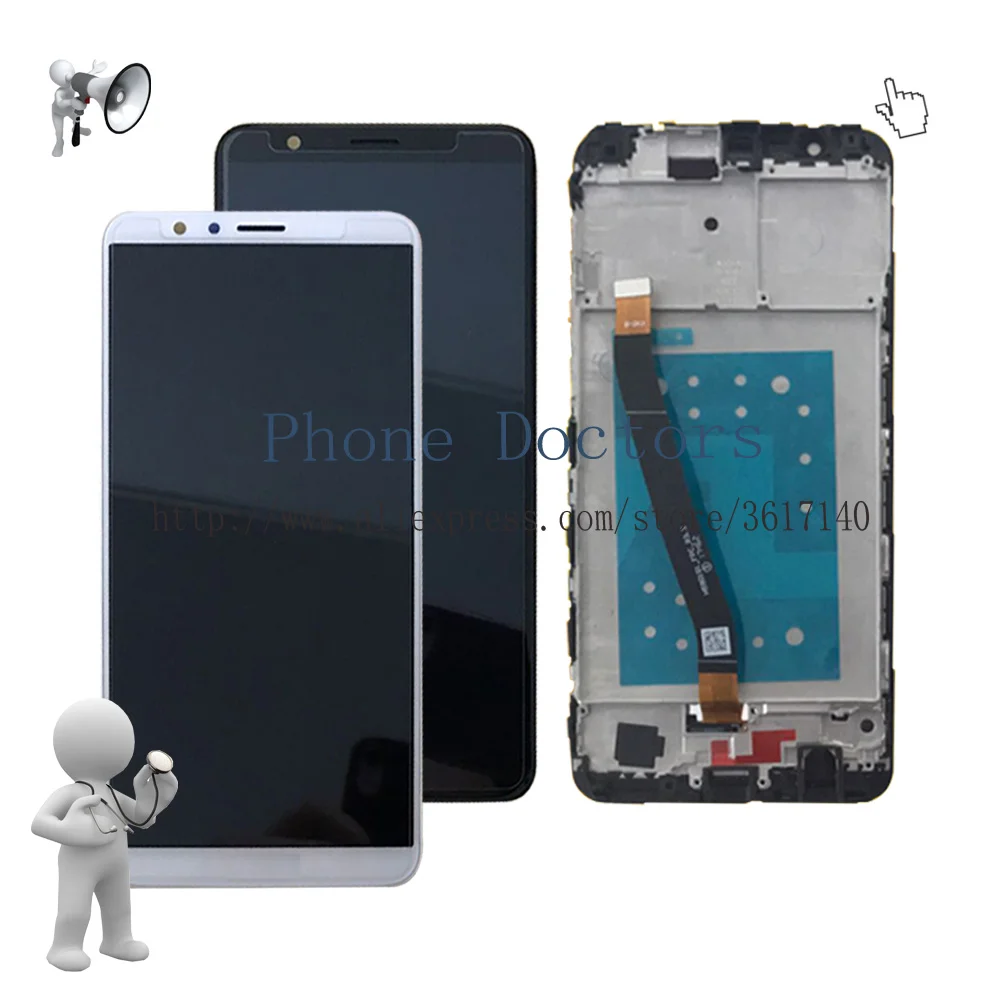 

5.93" Full LCD DIsplay + Touch Screen Digitizer Assembly + Frame Cover For Huawei Mate SE BND-L34 ; New ;100% Tested