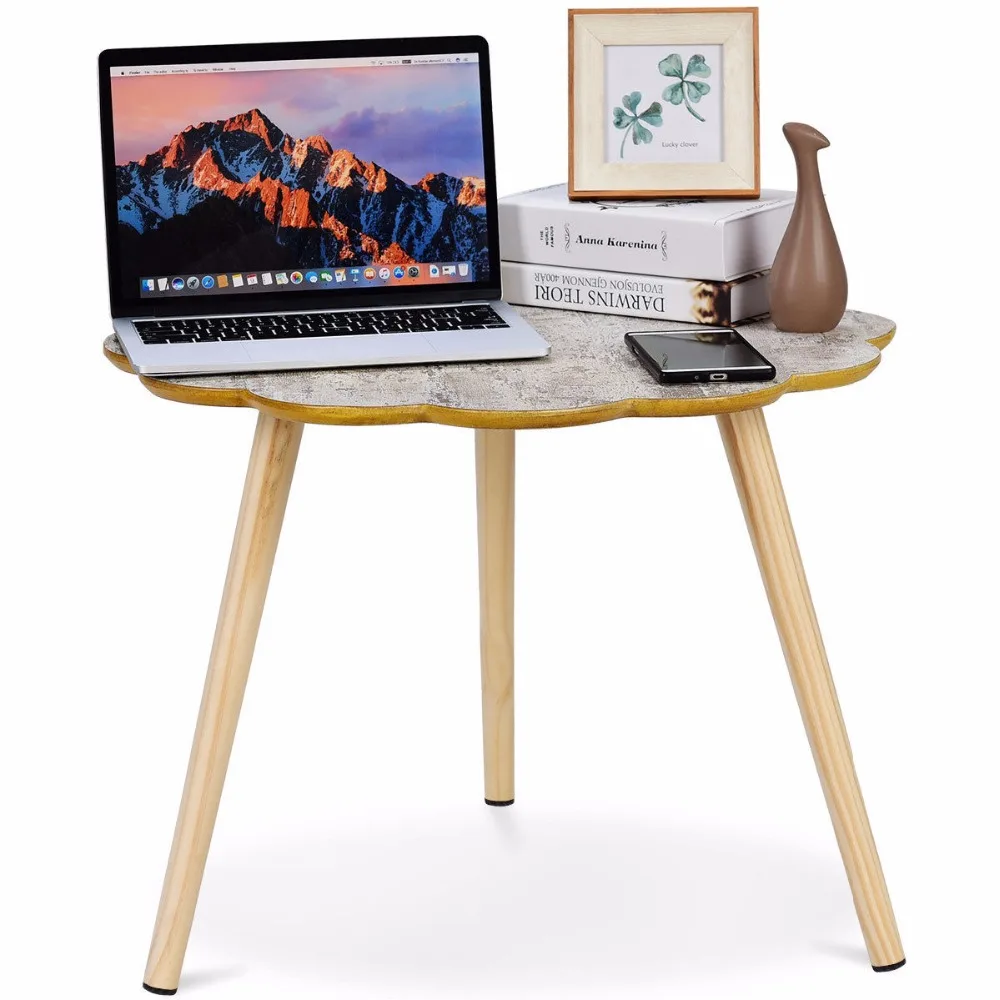 Giantex Flower Shaped Coffee Table Sofa Side End Accent Table Living Room Furniture Home Living Room Furniture HW59262