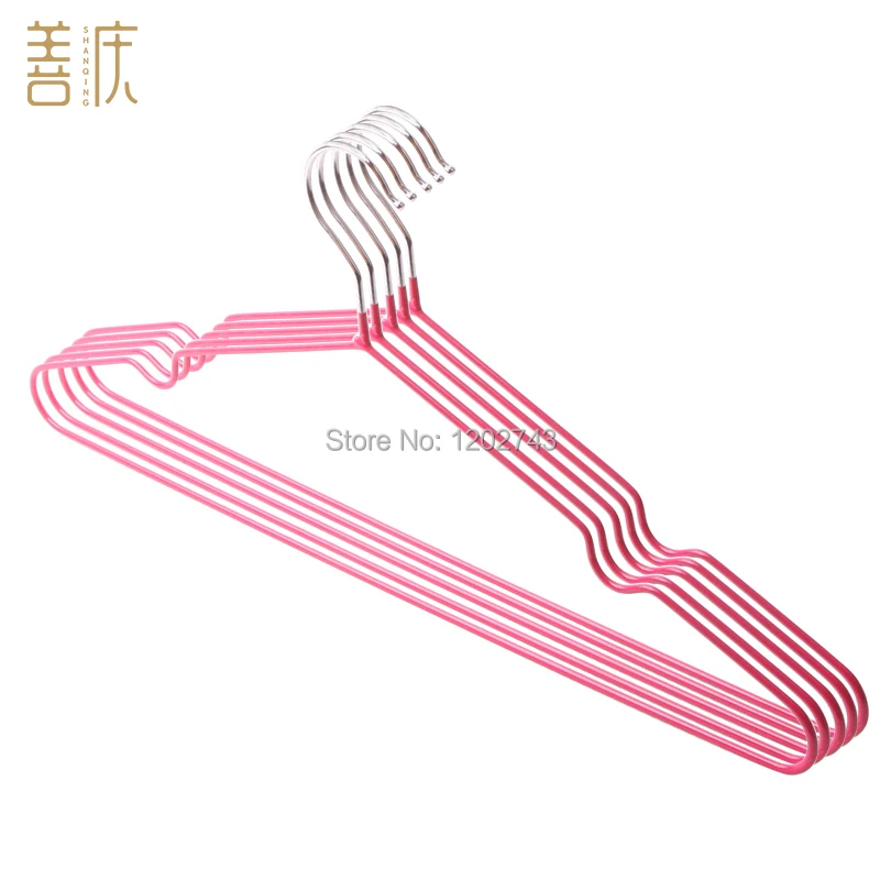 5 Pieces/lot Adult Coat Hangers Stainless Steel Metal Hangers with Rubber Coating Suits Hangers
