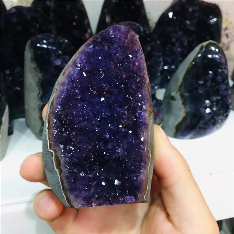 

Natural Uruguay Purple Amethyst Hole Quartz Crystal