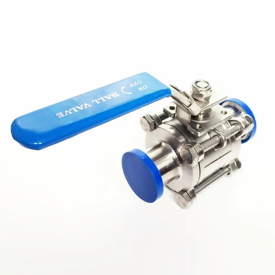 Подходит для 76 мм трубы OD x " Tri Зажим, санитарный 3-шт шаровой запорный клапан SUS 304 из нержавеющей пивоварения дома