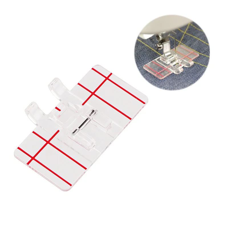 

Domestic Sewing Machine Presser Foot for Janome Brother Juki Singer etc on Costura Accessories Transparent Parallel Stitch Foot
