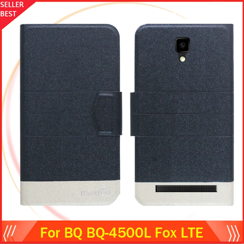 

5 Colors Hot!! BQ BQ 4500L Fox LTE Case Ultra-thin Fashion Leather Exclusive Phone Cover Folio Book Card Slots Free Shipping