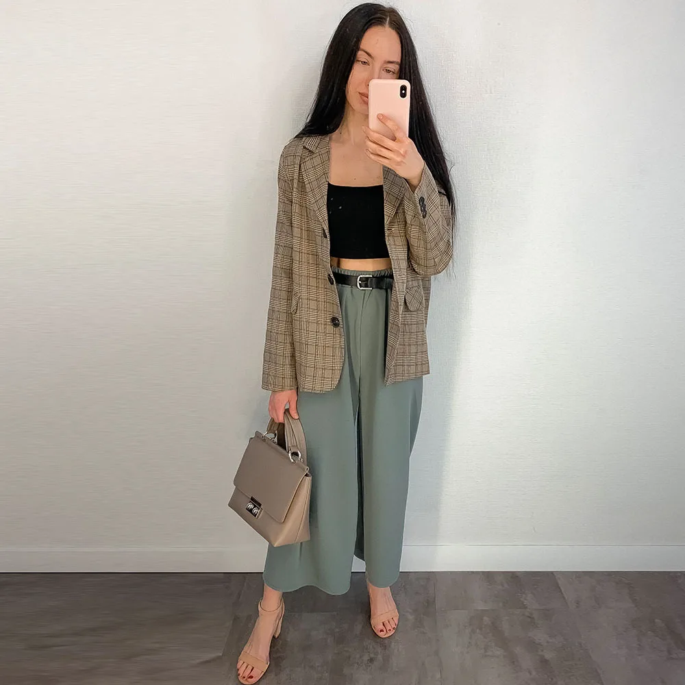 Yanueun Frühling Sommer Stylische weite Hosen Pants Styles Women Clothing cb5feb1b7314637725a2e7: apricot|Army Green|Black|Dark Blue|GRay|Wine Red