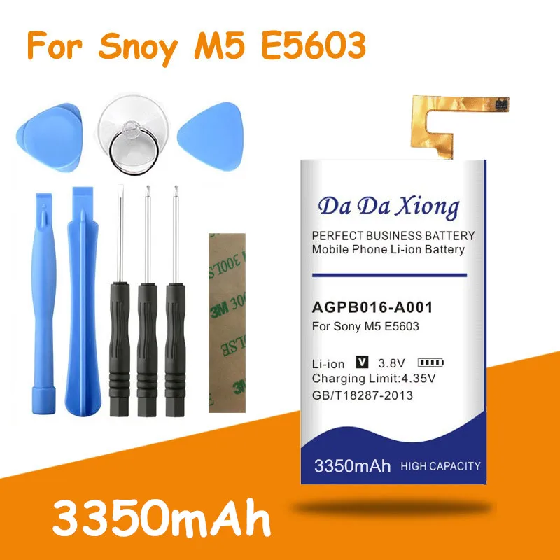 

3350mAh AGPB016-A001 Battery for Sony Xperia M5 Battery M 5 E5603 E5606 E5653 E5633 E5643 E5663 E5603 E5606 + free tools
