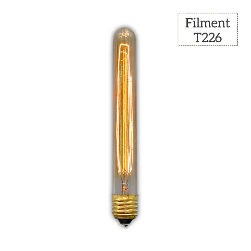 

2 pcs Vintage Edison Bulb E27 Retro Lamp 40/60W Lampada Ampoule Vintage Lamp Edison Bulb Incandescent Light T226 Filament Lamp