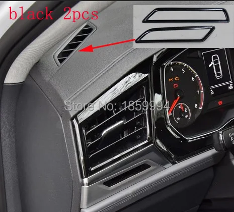 Для VW Jetta mk7 LHD приборная панель вентиляционное отверстие динамик накладка рамка отделка передняя вставка рамка окно - Название цвета: black brush 2pcs