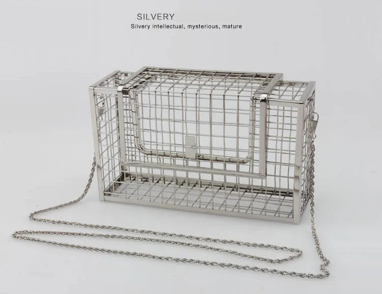 Blascher 2018 Women Bags European And American Fashion Lip Clutch Bag Hollow Iron Mesh Chain Evening Party Bags For Ladies WA16 (4)