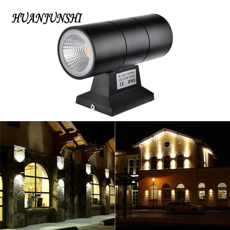 

HUAN JUN SHI Outdoor Waterproof IP65 LED Wall Lamps 6W AC220V Aluminum Wall Lights Outside Courtyard Garden Porch Corridor Light
