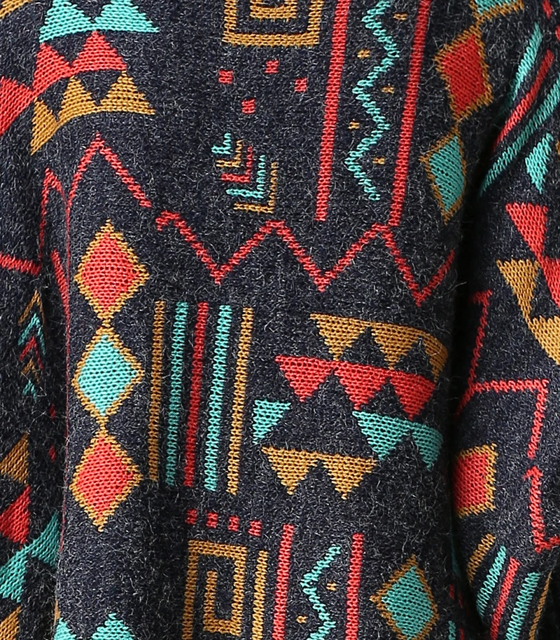 Осенние вязаные пуловеры больших размеров, рукав летучая мышь, кардиган с бахромой, Женские винтажные свободные цыганские зимние свитера, свитер-пончо
