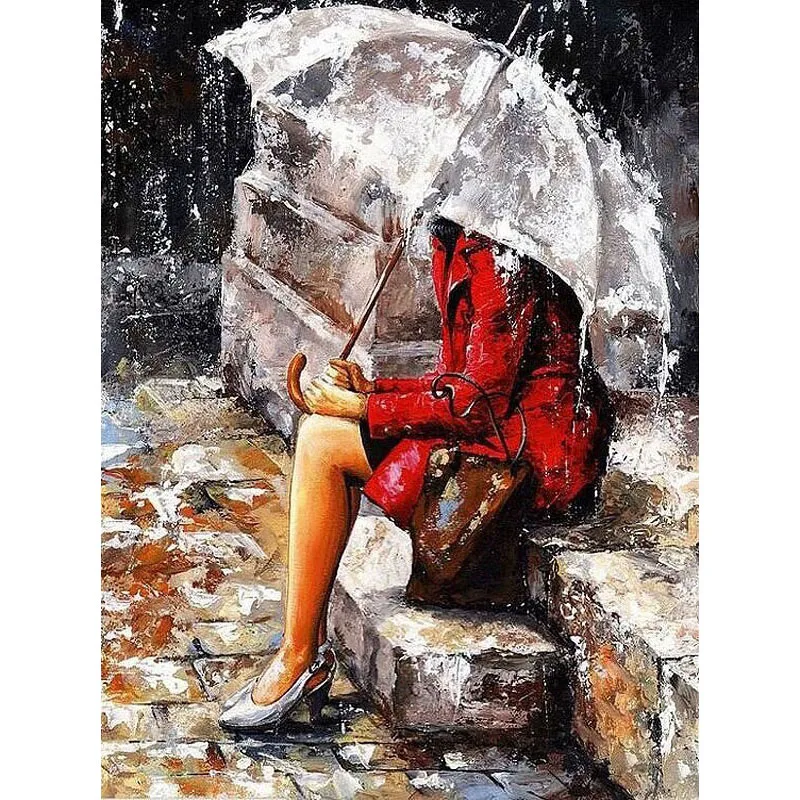 

Waitting Diy Digital Canvas Oil Painting By Numbers Coloring By Numbers Modern Acrylic Paint By Number Kits 40x50CM
