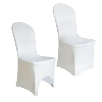 

Wholesale Snow White Spandex Lycra Chair Cover Wedding Banquet Anniversary Party Decoration