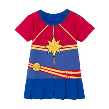 

Baby Girls Captain Marvel Bodysuit Newborn Cosplay Romper Toddler Superhero Cotton Jumpsuit Infant Summer Playsuit clothes