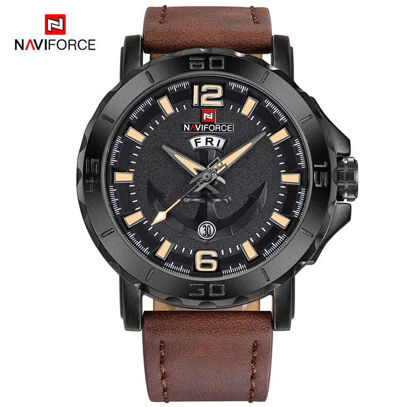 BYDBN Лидирующий бренд NAVIFORCE мужские креативные спортивные водонепроницаемые часы мужские деловые кварцевые наручные часы Мужские часы Relogio Masculino - Цвет: BYDBN