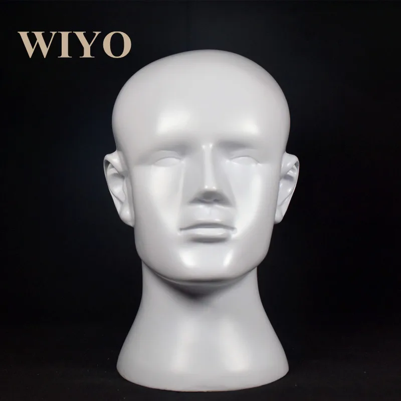 New Arrival Plus Size Fiberglass White Male Mannequin Head For Sunglass Hat Display Manikin