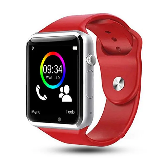 A1 Смарт часы Bluetooth Smartwatch спортивные SIM TF телефон Вах наручные часы для Android Xiaomi huawei Apple samsung Для мужчин Smartwatch - Цвет: Красный