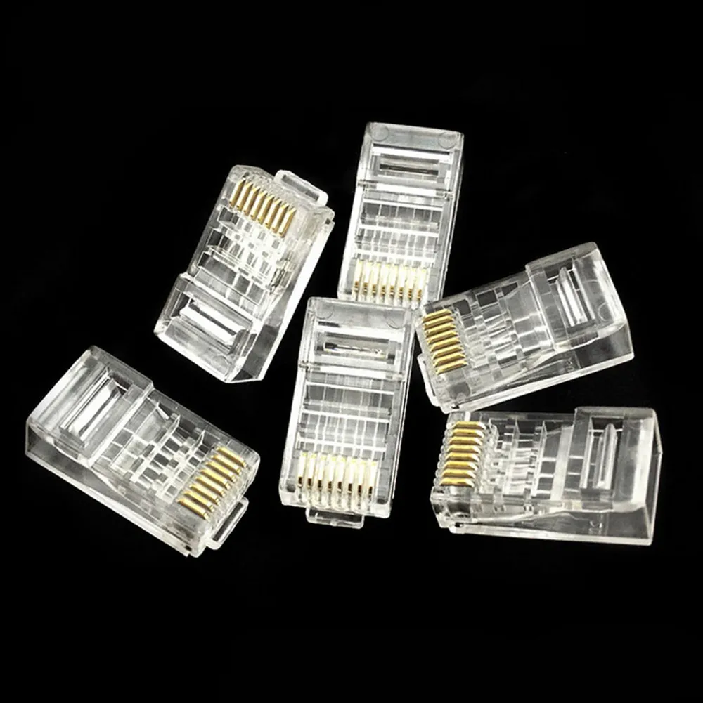 Сетевые кабели RJ45 с позолоченным покрытием Модульный штекер Cat5 CAT5e разъем 8P8C utp