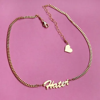 

Cuban Chain Customized Custom Necklace Personalize Chokers Stainless steel Nameplate Fascinating Name Necklace for Women Men