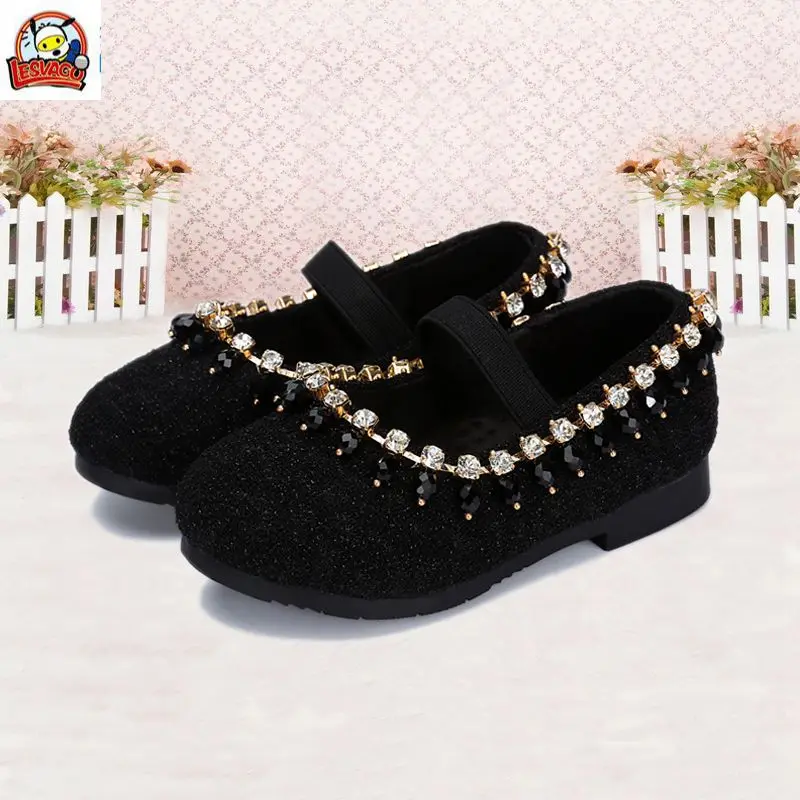 Lesvago quality Korean version girl shoes new crystal shining bright