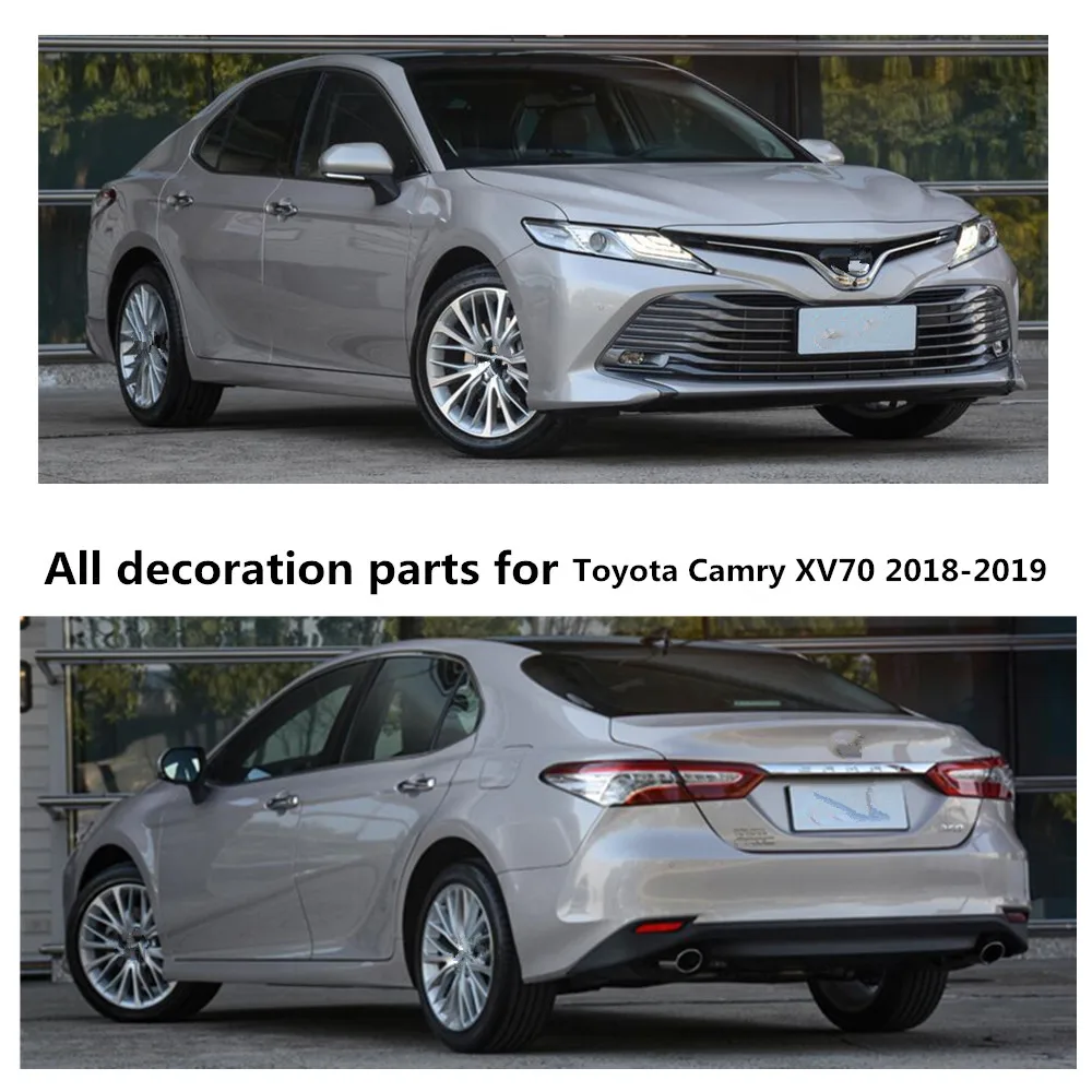 Для Toyota Camry XV70 кузова бампер двигателя ABS Хромированная Отделка Передняя Нижняя решетка решетки края панели 1 шт