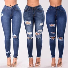 High Waist push up denim jeans Women Slim fit calca jeans ladies Ripped elastic skinny jeans Sexy Hole vintage boyfriend jeans High Waist push up denim jeans Women Slim fit calca jeans ladies Ripped elastic skinny jeans Sexy Hole vintage boyfriend jeans