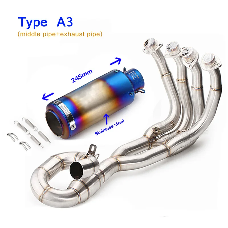 R6 мотоциклетный глушитель Передняя Соединительная труба Модифицированная мотоциклетная escape средняя Соединительная труба для yamaha R6 fz6 2006- slip-on - Цвет: Type A3