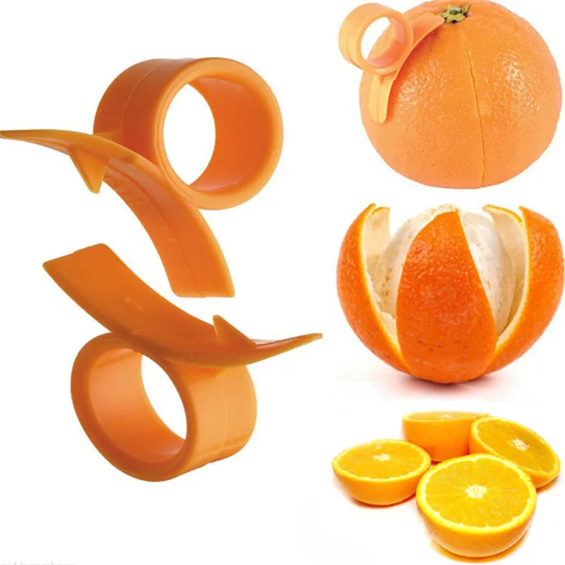 Kitchen Gadgets Cooking Tools Orange Peeler Parer Finger Type Open
