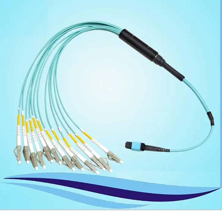 

2Meters MPO/MTP(Female)-LC OM4 12strands Fiber optical cable for QSFP+SR module