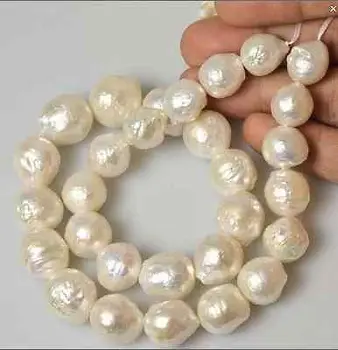 

ddh001511 classic 12-15mm rare south sea baroque white pearl necklace 18inch