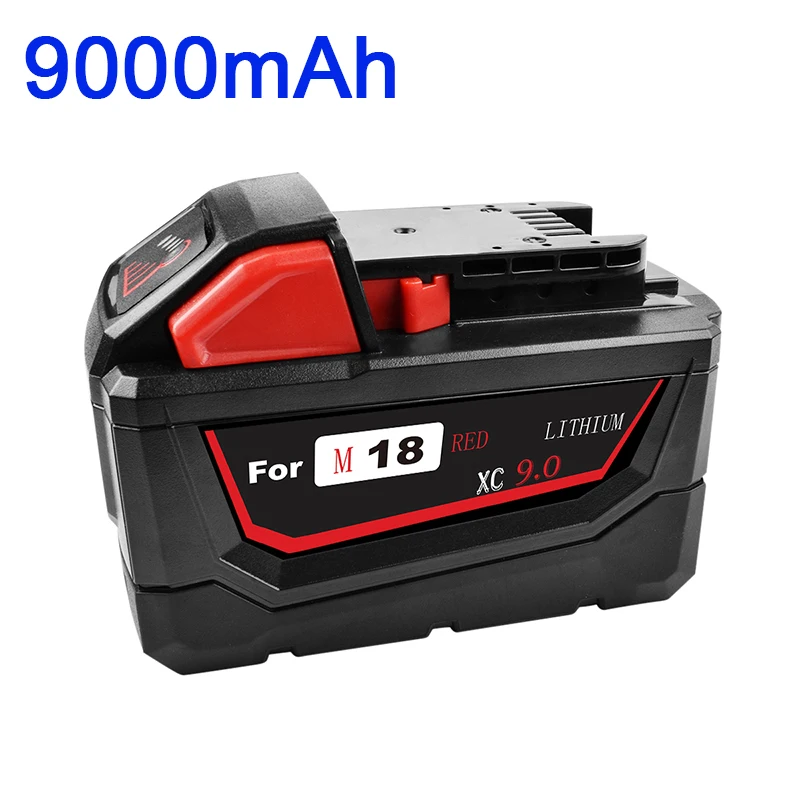 

BATTOOL 9000mAh 18V Power Tool Battery for Milwaukee M18 48-11-1815 48-11-1850 2604-22 2604-20 2708-22 2607-22
