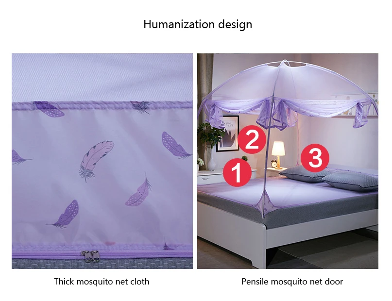 Летняя трехдверная Складная сетка кровать насекомых монгольская юрта сложенная противомоскитная сетка Король/покрывало королевского размера навес купольная палатка