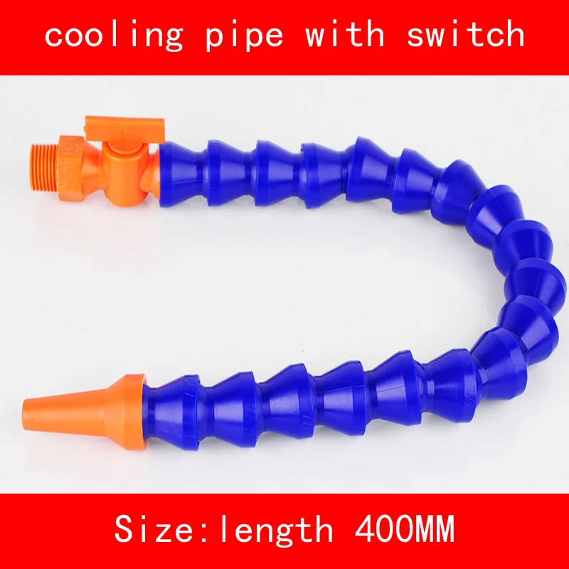 

length 400MM Thread 3/8" universal adjustable direction cooling pipe with switch valves air oil water pipe for Machine tool