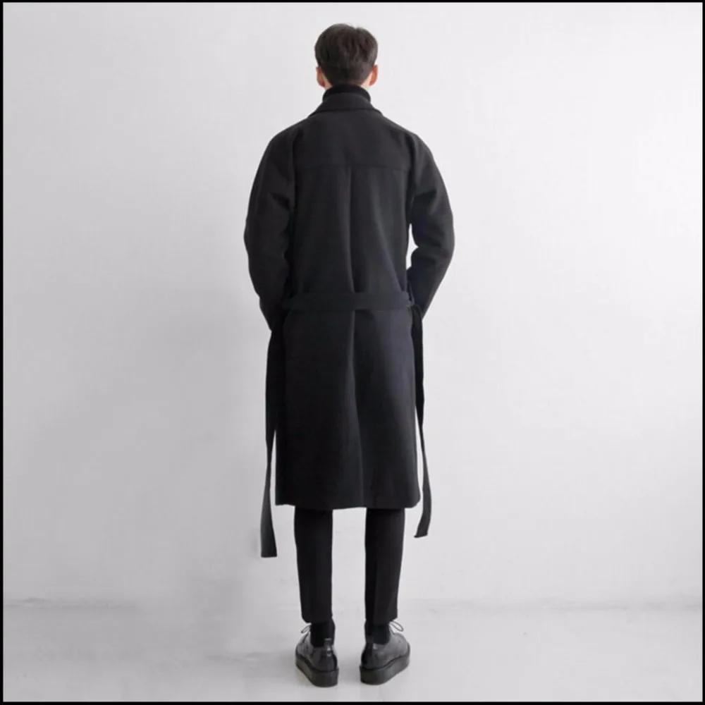 Новая мужская одежда, шерстяной Тренч, пальто выше колена средней длины, шерстяная верхняя одежда, шерстяное пальто, верхняя одежда, теплая ветровка