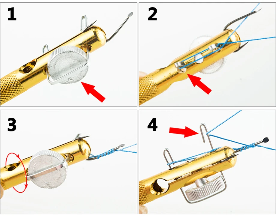 1 шт. рыболовный крючок двухголовый игольчатый узел галстук-петля Tyer набор инструментов рыболовная леска завязывание рыболовный крючок иглы рыболовный инструмент