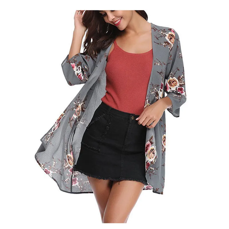 

Women's Shirts Autumn New Seven-Sleeve Sunscreen Cardigan Top