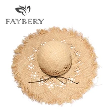 Casual Wide Brim Straw Hats for Women Hollow Out Summer Beach Sun Hat Woven Circle Large Raffia Straw Sun Hat Outdoor Lady Cap Casual Wide Brim Straw Hats for Women Hollow Out Summer Beach Sun Hat Woven Circle Large Raffia Straw Sun Hat Outdoor Lady Cap