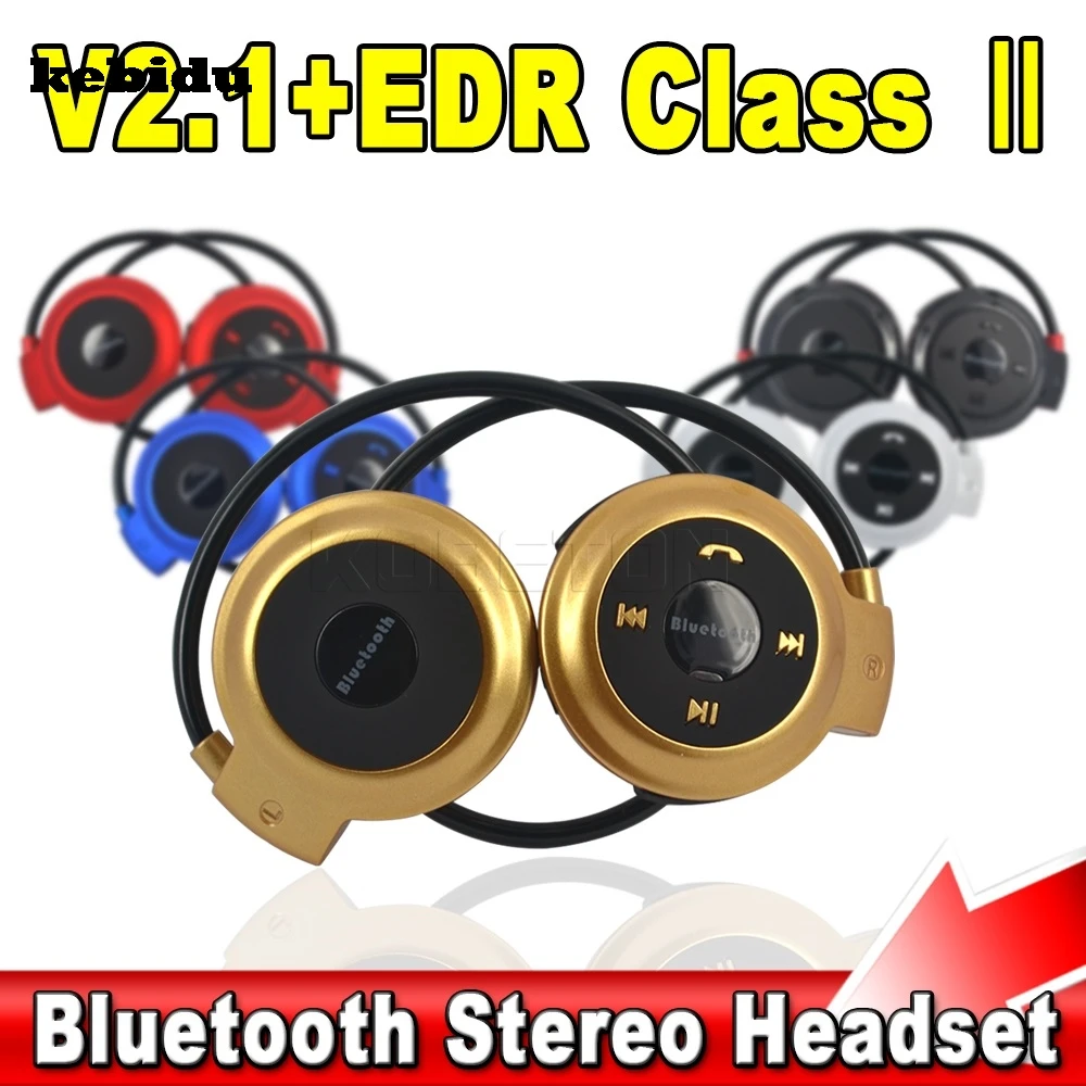 

kebidu Mini Wireless Bluetooth 4.0 Headset Elastic Folded Stereo Headset TF+FM+MP3 Class II Earphone Headphones for Mobile Phone