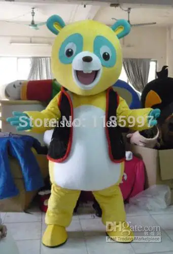

HOT SALE Accept custom yellow oso bear Halloween animal Mascot Costume Fancy Dress free shipping