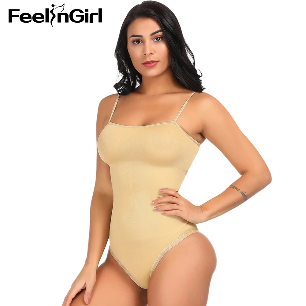 

FeelinGirl Bra Cami Underwear Bodysuit Women Slimming Vest Corset Shapewear Seamless Tank Corrective Shapewear Tops Body Shaper