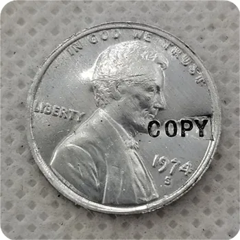 

COPY REPLICA USA 1974-S,D Aluminum Lincoln Wheat Cent Penny COPY