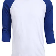 Новая мода горячая Распродажа летне-осенняя мужская футболка из хлопка с круглым вырезом Мужская Повседневная футболка с рукавом 3/4 реглан