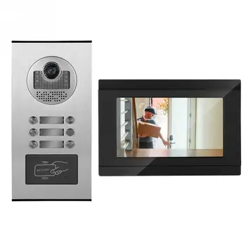 

LCD display 7inches Wifi Video Intercom Doorbell Door Phone RFID Camera 3 Apartment doorbell camera home security Camera