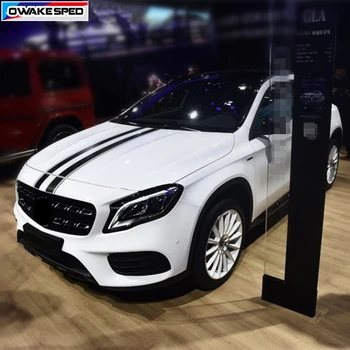 

Sport Bonnet Stripes Hood Decal Engine Cover Stickers Car Styling For Mercedes Benz A GLA GLC CLA 45 AMG W176 C117 W204 W205 C63