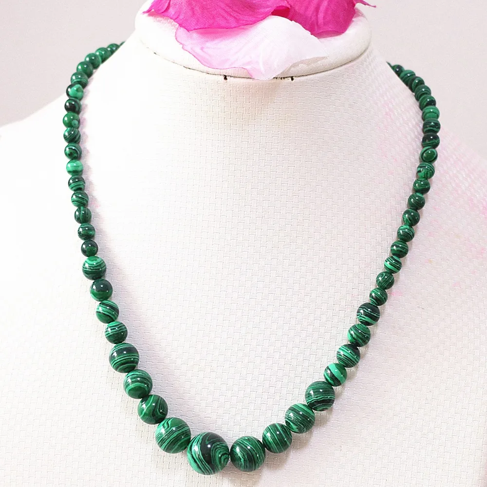 Free shipping green synthetic artificial malachite 6 14mm round beads