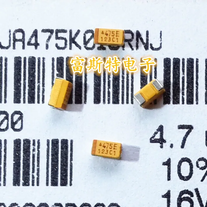 100 шт./лот Чип Танталовые Конденсаторы 4 7 мкФ 25V 475E тип A 3216/1206 полярные