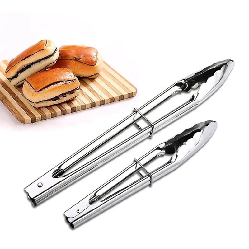 Stainless Steel BBQ Barbecue Accessories Bread Food Clip Kitchen Cooking Tools Charbon De Bois Grill Outdoor Camping Picnic (2)
