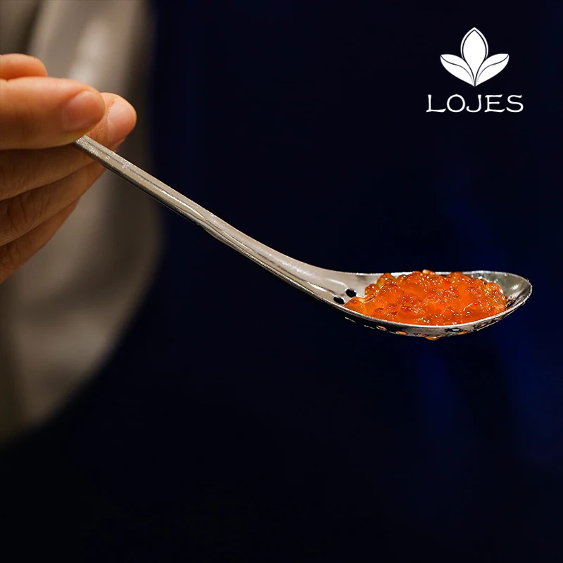 

Stainless Steel Spherification Spoon Molecular Mixologist Slotted Bar Spoon