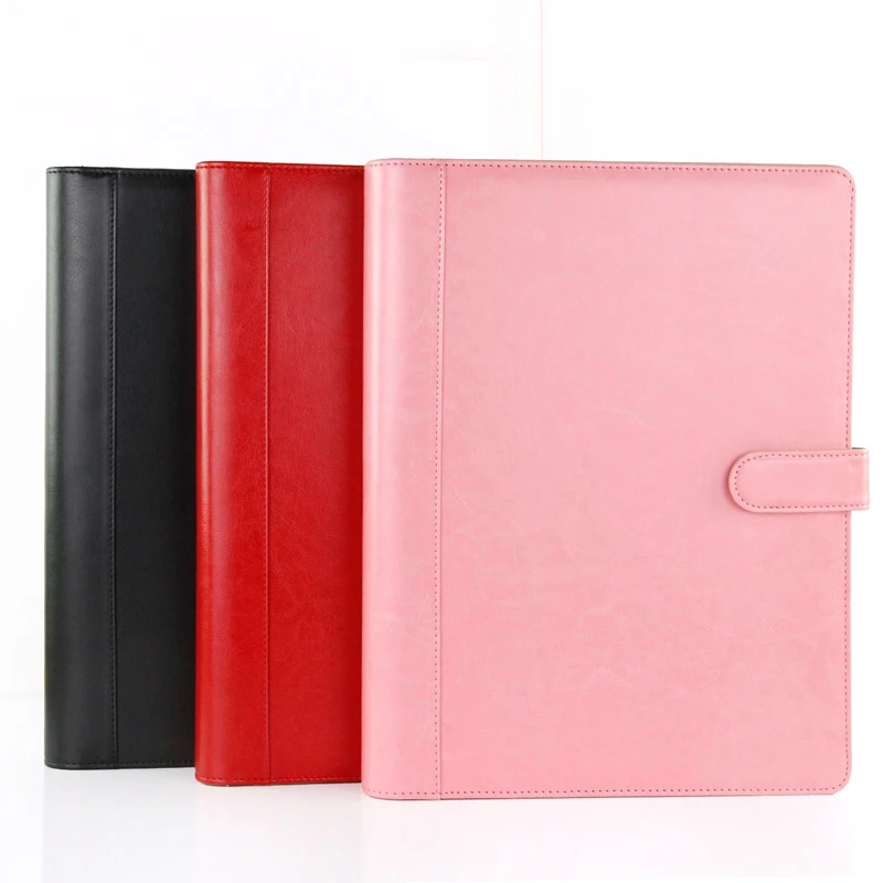 

QSHOIC A4 multifunction file folder padfolio manager clip business pu leather file foler with calculator