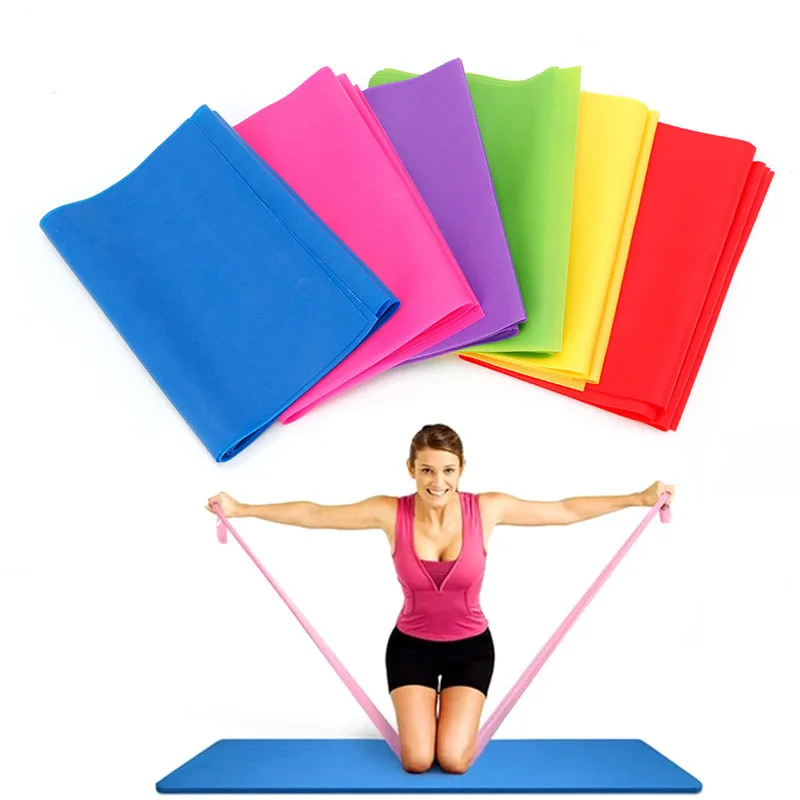 

1.2M Elastic Yoga Pilates Rubber Stretch Exercise Band Arm Leg Back Fitness